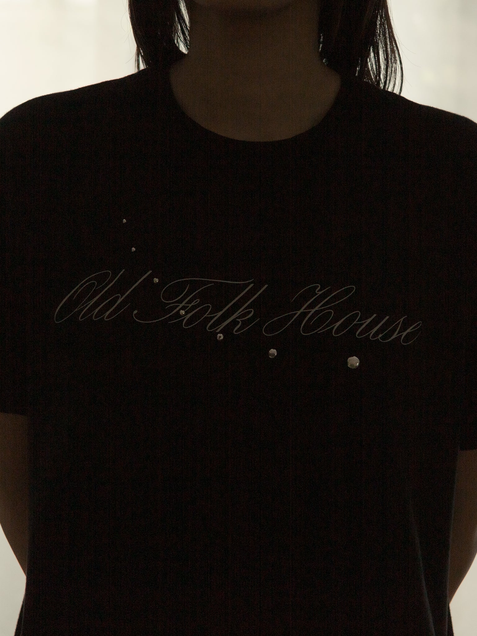 Script T-shirt Black - OLD FOLK HOUSE Official Website