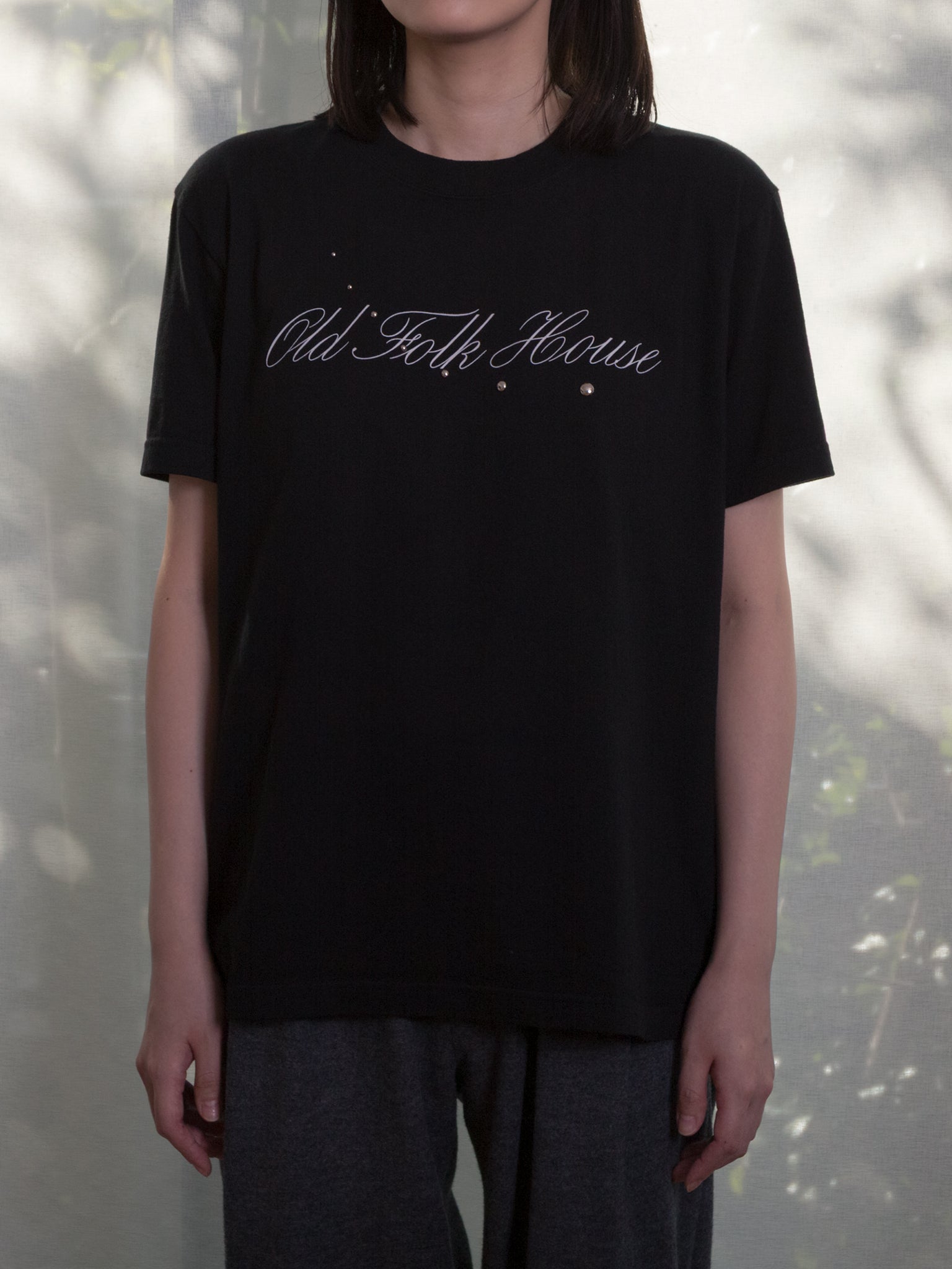 Script T-shirt Black - OLD FOLK HOUSE Official Website