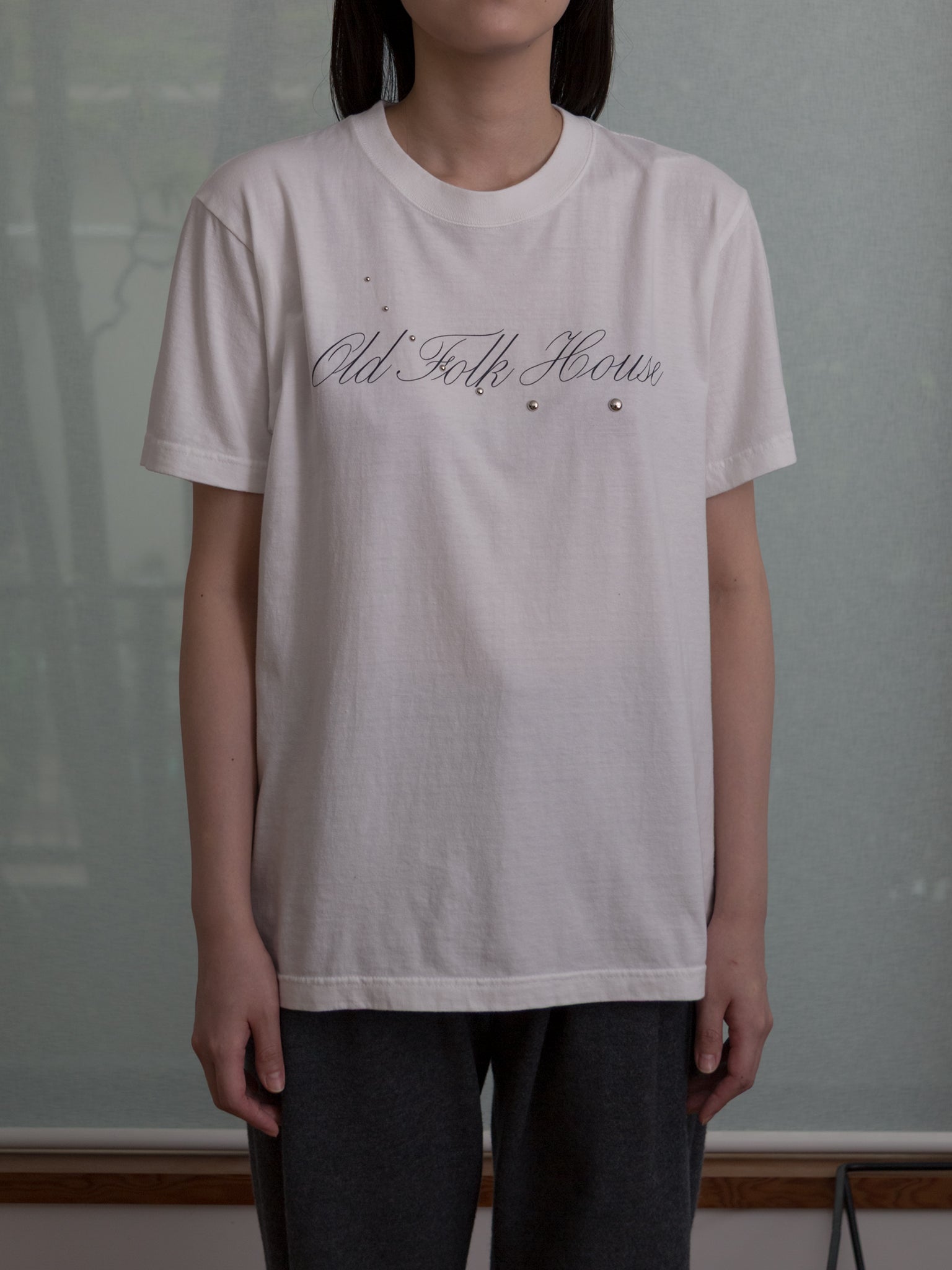 トップス OLD FOLK HOUSE Script T-shirt White Script T-shirt White - OLD FOLK HOUSE Official Website