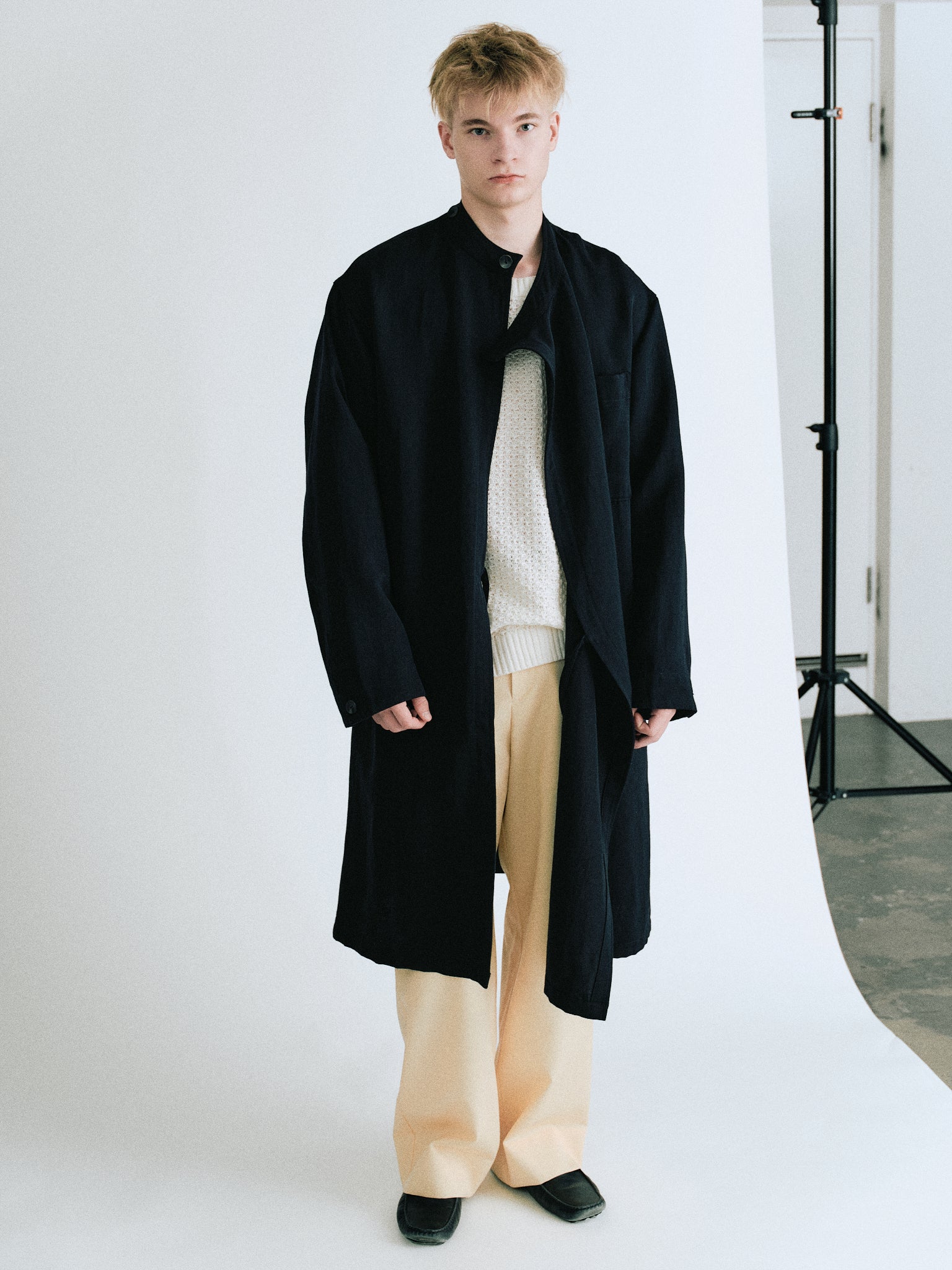 Wool & Linen Robe Coat - OLD FOLK HOUSE Official Website