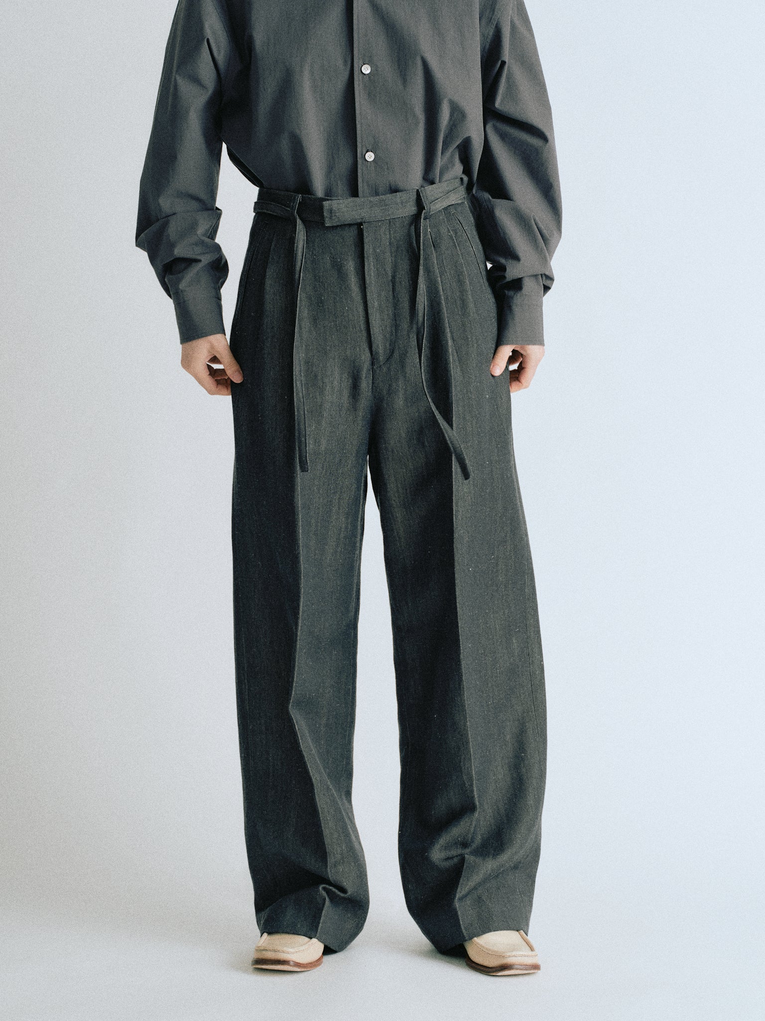 Wool & Linen Trousers - OLD FOLK HOUSE Official Website