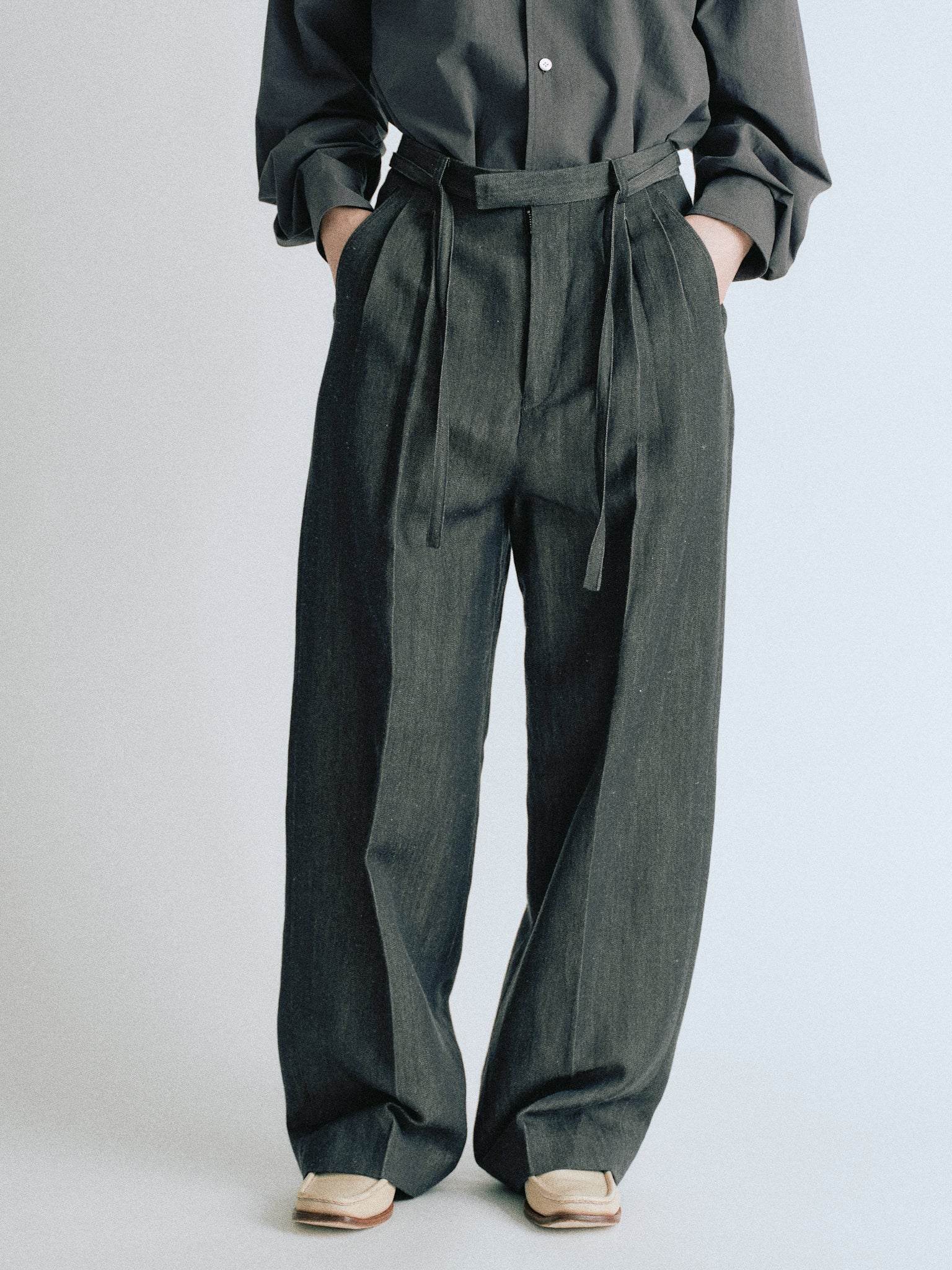 Wool & Linen Trousers - OLD FOLK HOUSE Official Website
