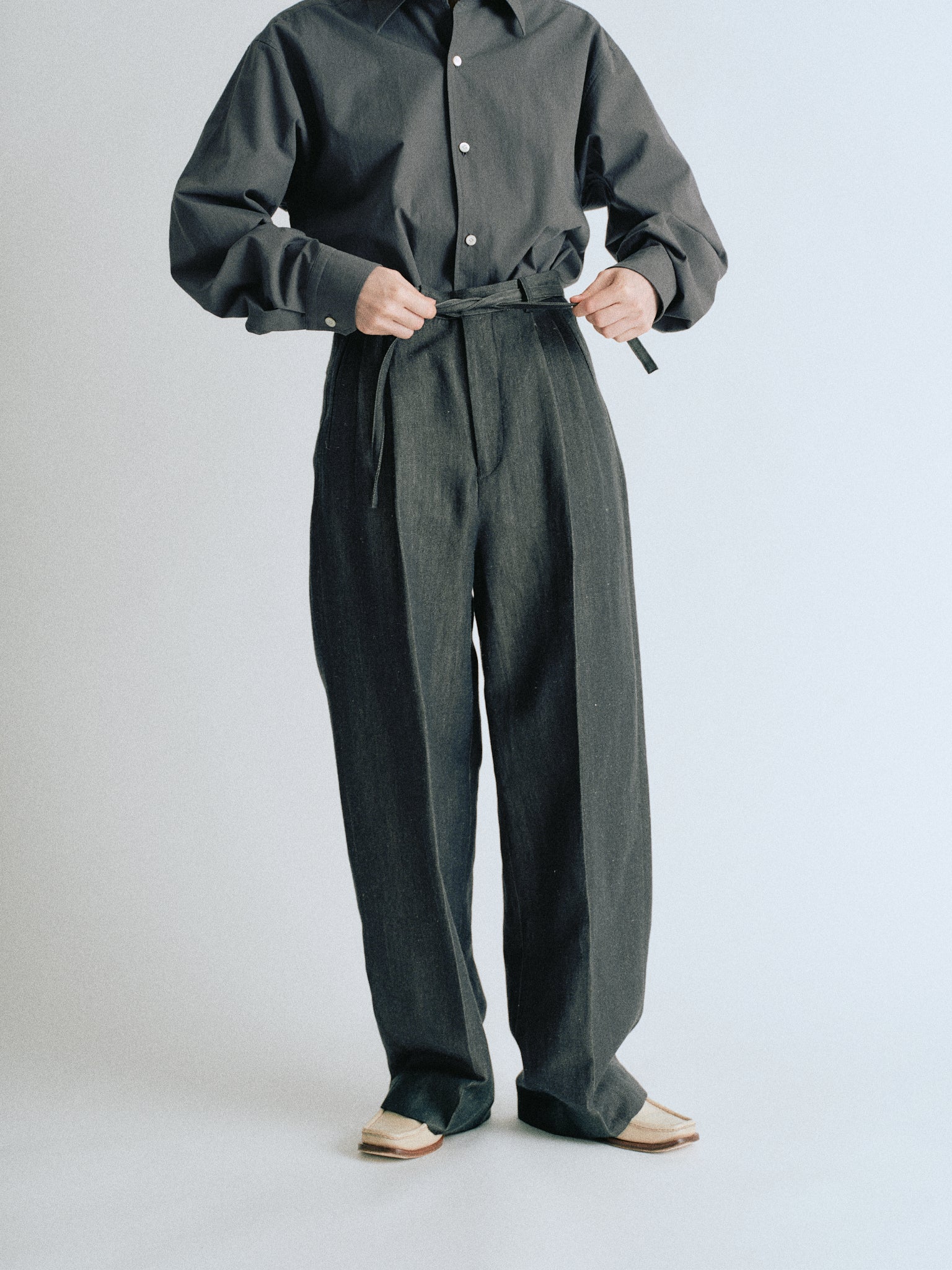 Wool & Linen Trousers - OLD FOLK HOUSE Official Website