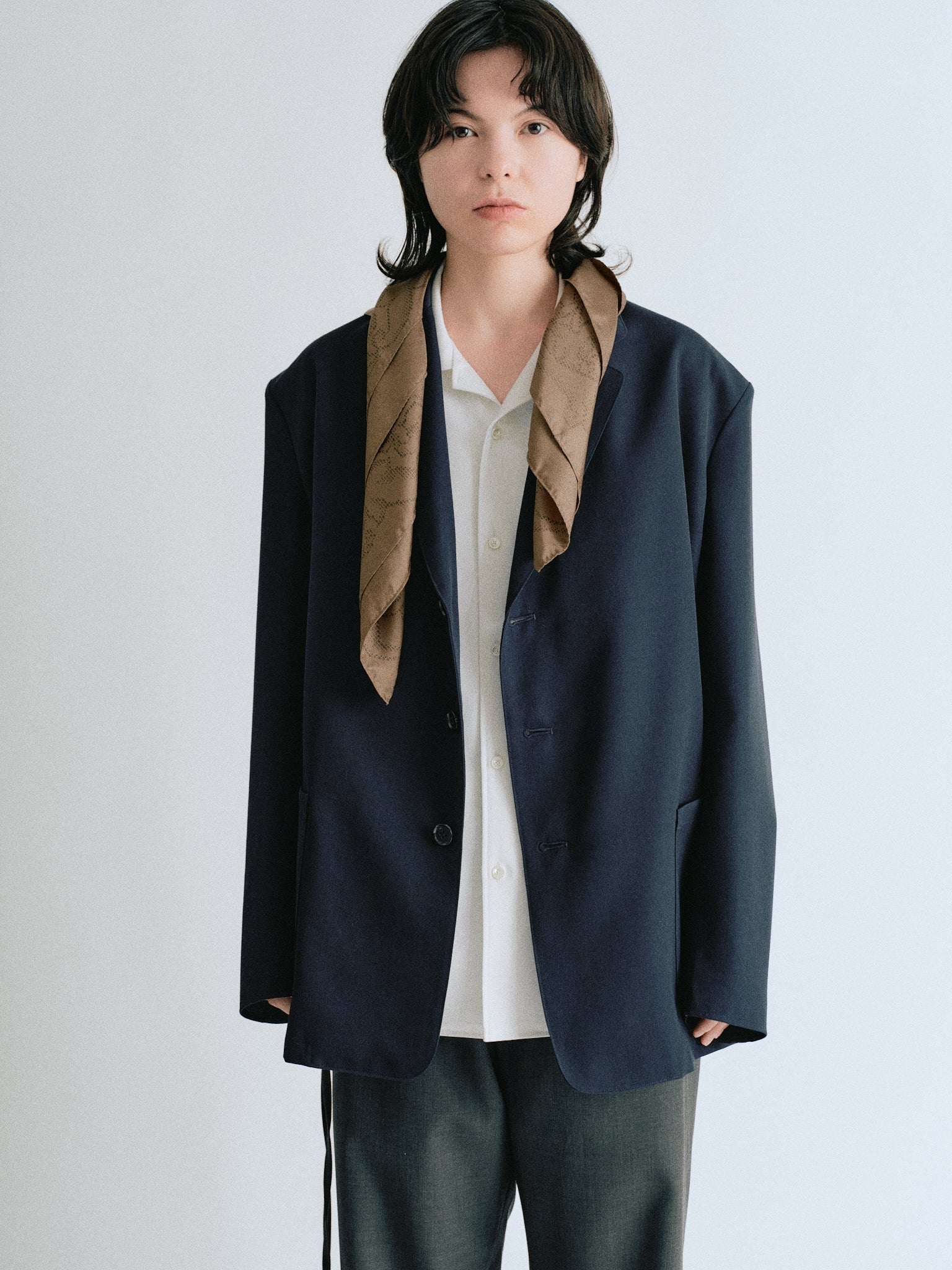 Wool Gabardine Tailored Jacket - OLD FOLK HOUSE Official Website