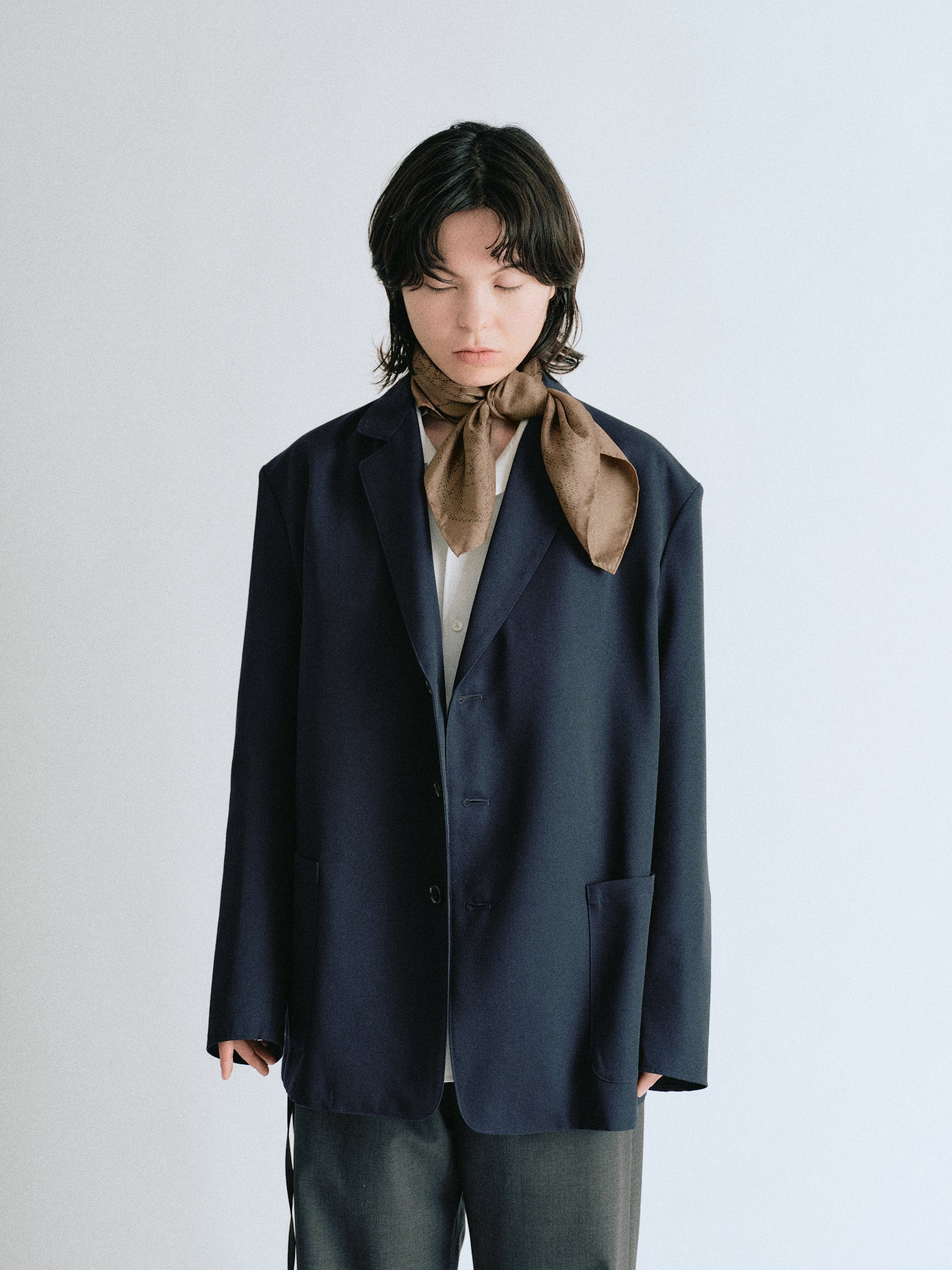 Wool Gabardine Tailored Jacket - OLD FOLK HOUSE Official Website