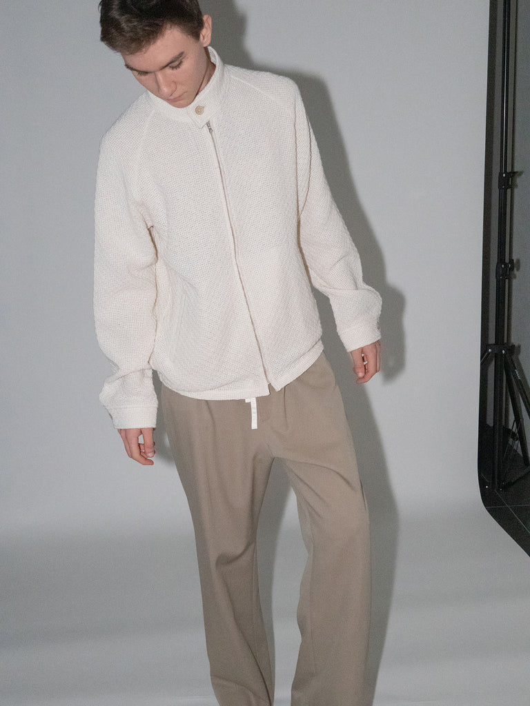 OLD FOLK HOUSE ホワイト リラックスフィット ブルゾン ジャケット