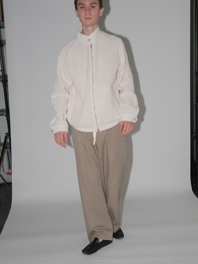 OLD FOLK HOUSE ホワイト リラックスフィット ブルゾン ジャケット