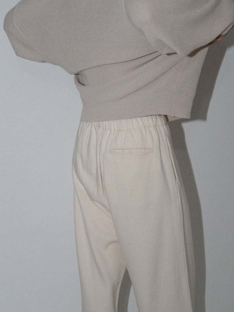 OLD FOLK HOUSE ホワイト リラックスフィット デニムパンツ