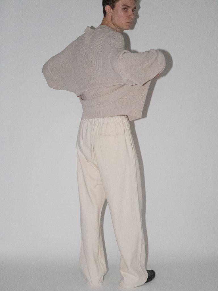 OLD FOLK HOUSE ホワイト リラックスフィット デニムパンツ