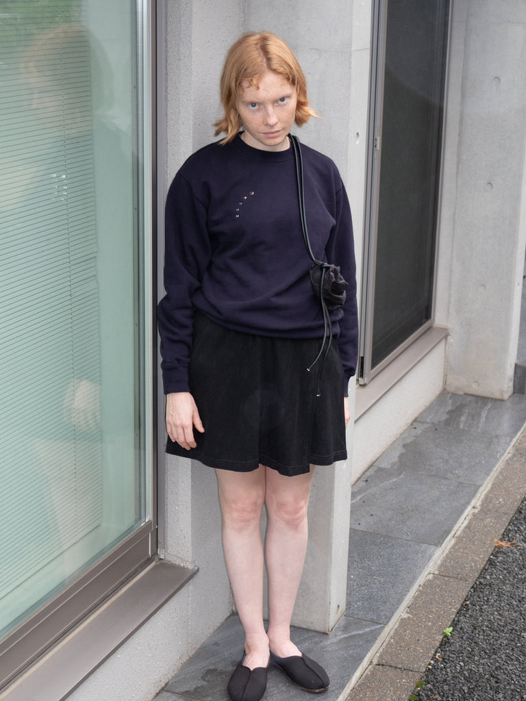 OLD FOLK HOUSE ネイビー スタッズ リラックスフィット スウェットシャツ