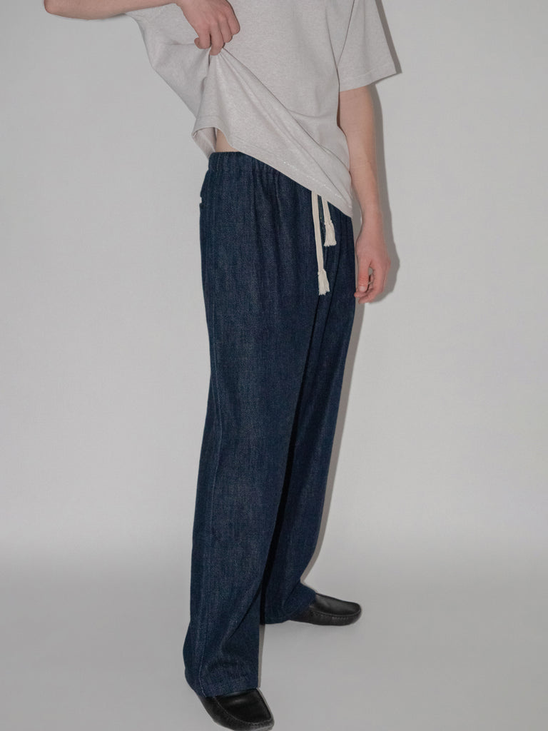 OLD FOLK HOUSE ネイビー リラックスフィット デニムパンツ