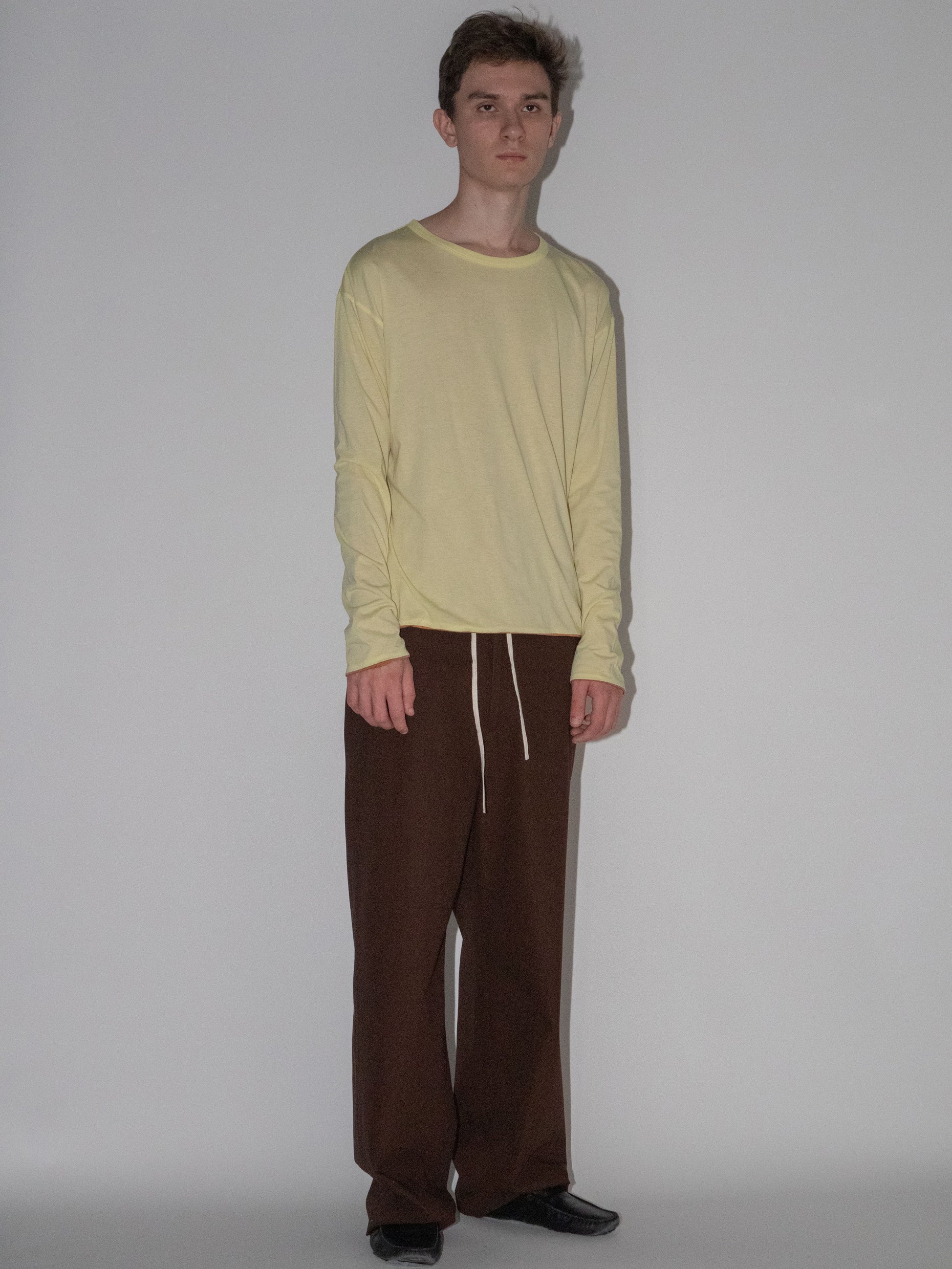 Reversible Long-Sleeve Lemon Yellow & Clay Brown – OLD FOLK HOUSE