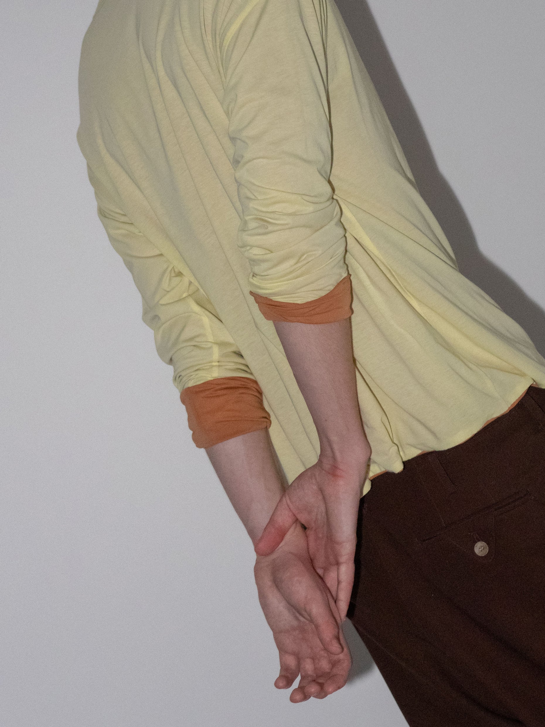 Reversible Long-Sleeve Lemon Yellow & Clay Brown – OLD FOLK HOUSE
