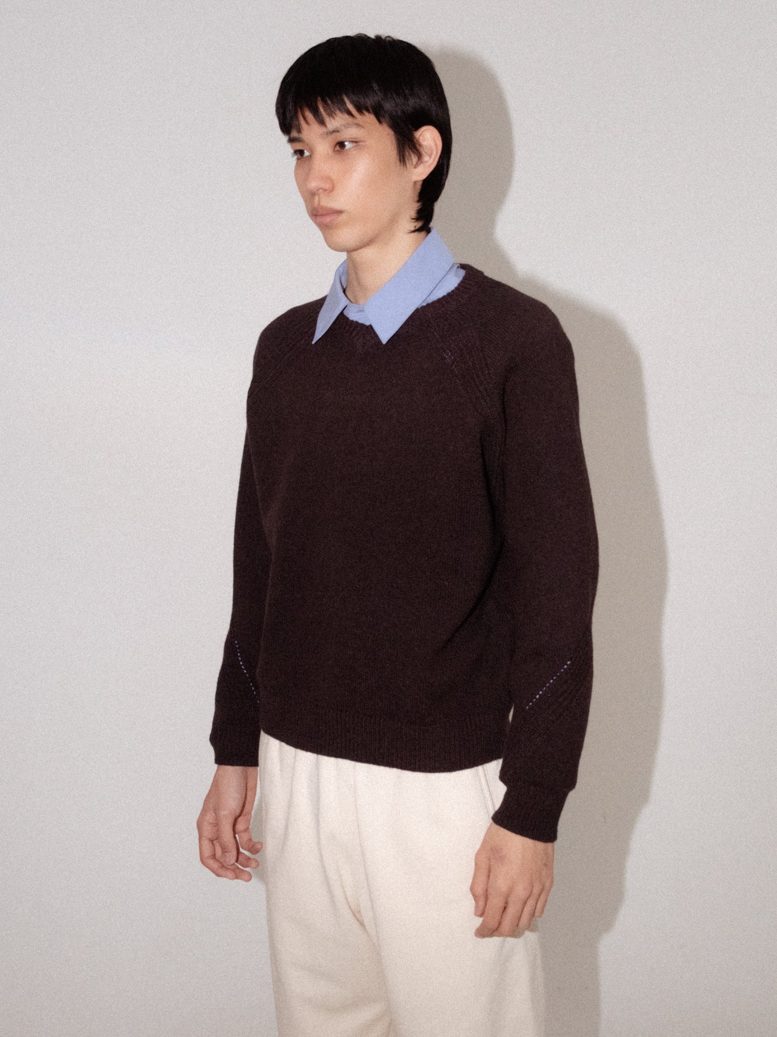 トップス OLD FOLK HOUSE V-neck Sweater DARK BROWN V-neck Sweater Dark Brown - OLD FOLK HOUSE Official Website