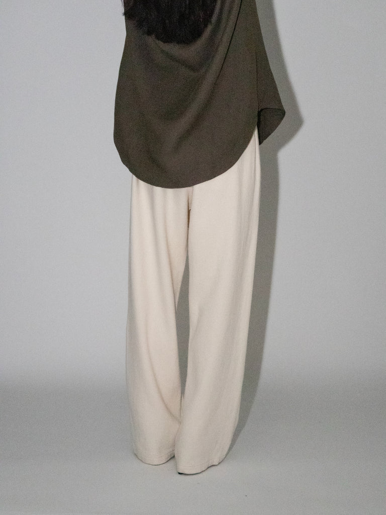 OLD FOLK HOUSE ホワイト リラックスフィット デニムパンツ