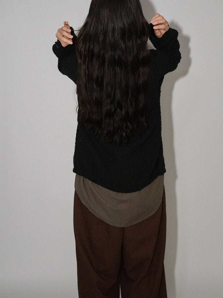 OLD FOLK HOUSE ブラック リラックスフィット ブルゾン ジャケット