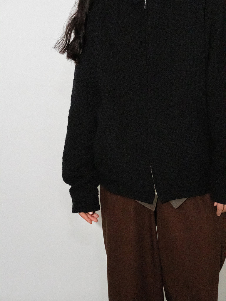 OLD FOLK HOUSE ブラック リラックスフィット ブルゾン ジャケット