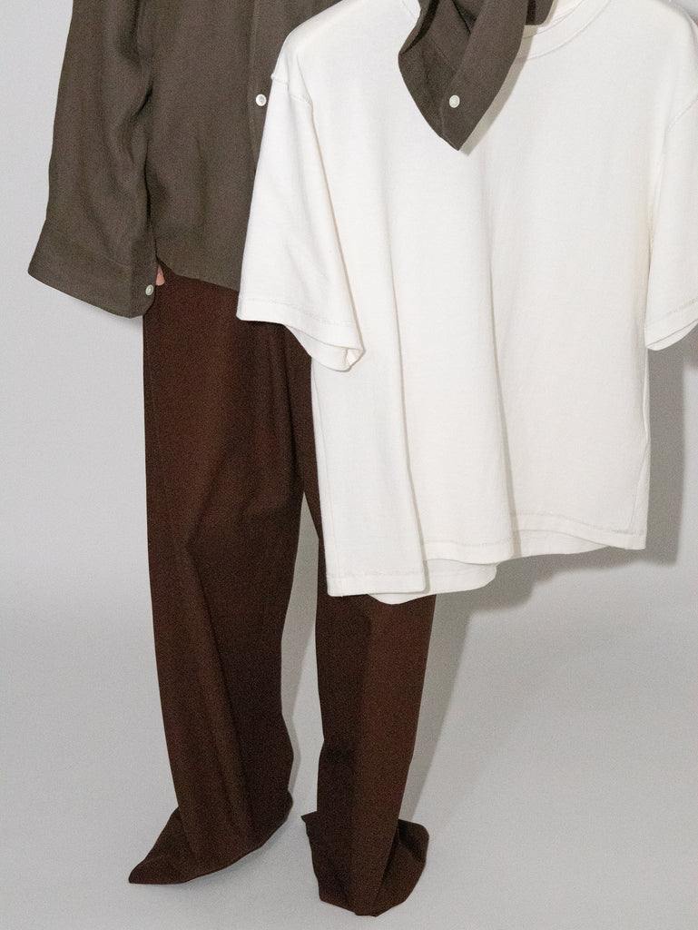 OLD FOLK HOUSE ホワイト リラックスフィット Tシャツ