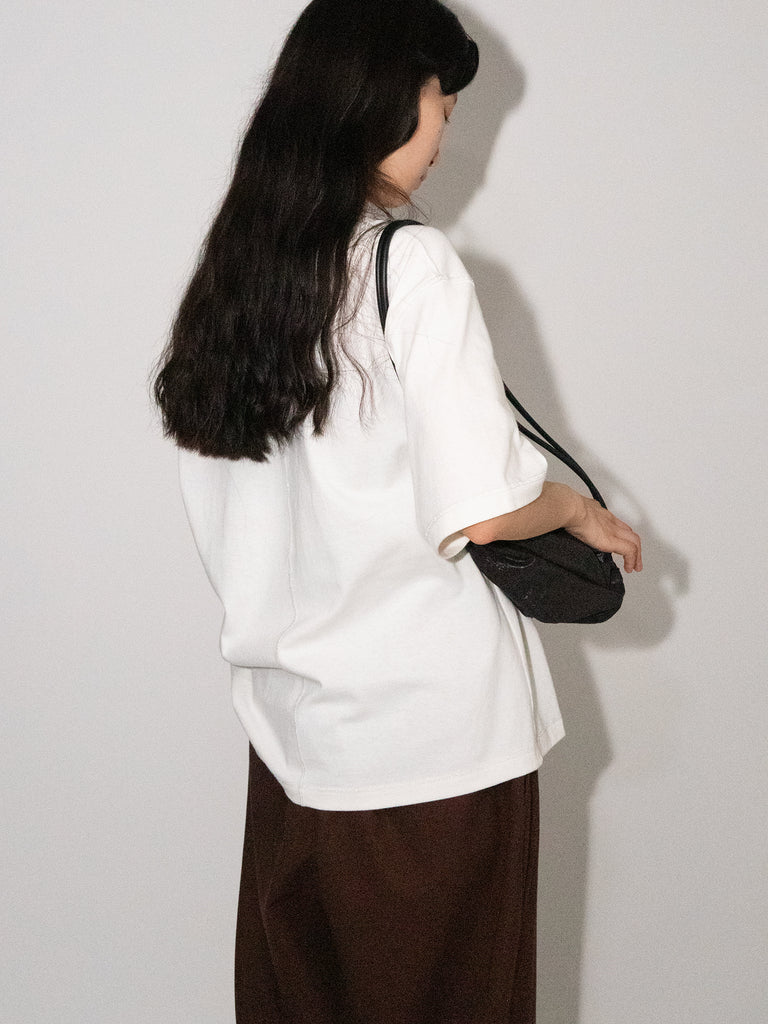 OLD FOLK HOUSE ホワイト リラックスフィット Tシャツ