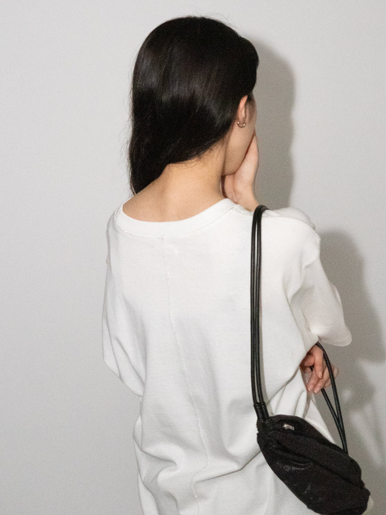 OLD FOLK HOUSE ホワイト リラックスフィット Tシャツ