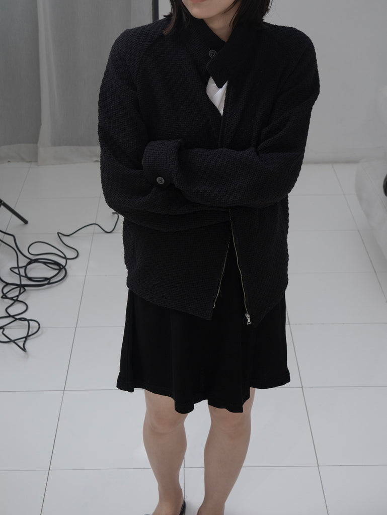 OLD FOLK HOUSE ブラック リラックスフィット ブルゾン ジャケット