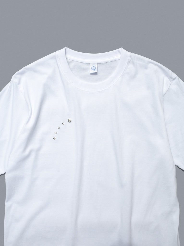 OLD FOLK HOUSE ホワイト スタッズ リラックスフィット Tシャツ